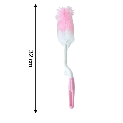 Wukusy bottle nipple cleaning brush with 360 rotary handle for thorough cleaning of baby bottles and nipples.