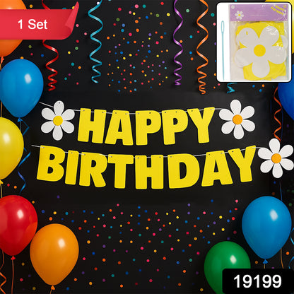 Wukusy Happy Birthday Party Decoration Banner Set with colorful festive banners for home celebration decor