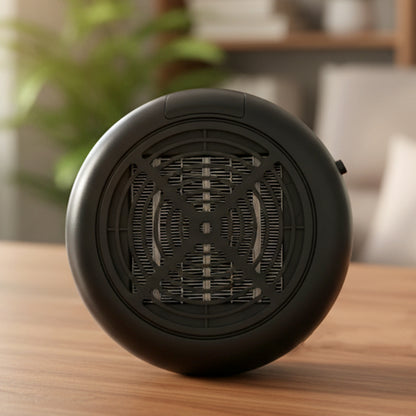 Wukusy portable wall outlet electric room heater with 900W power, compact design, and control panel for efficient heating.