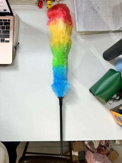 Rainbow Microfiber Plastic Duster 24 Inch | Flexible & Lightweight Dust Cleaner
