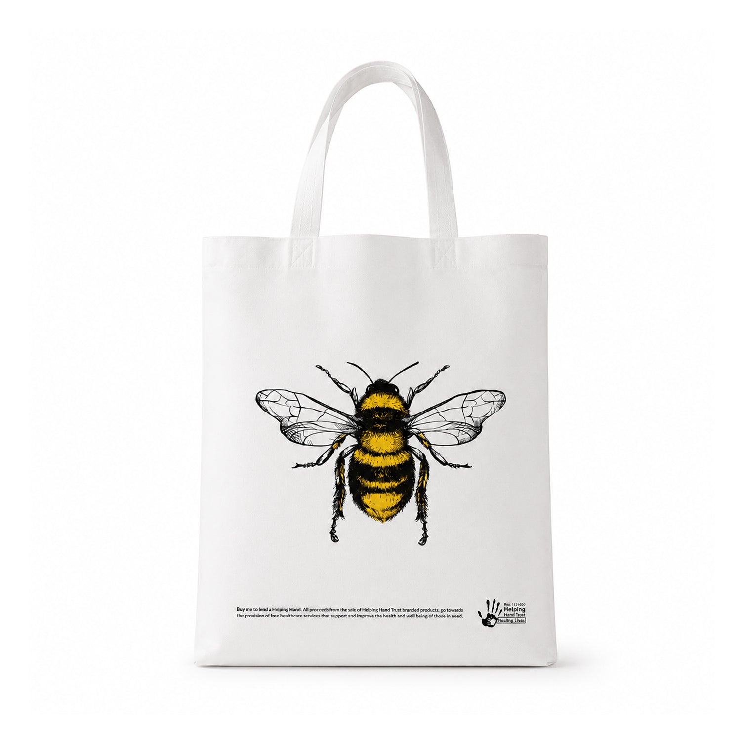 Wukusy bee print multipurpose carry hand bag with top handles and spacious interior, perfect for daily use and travel.