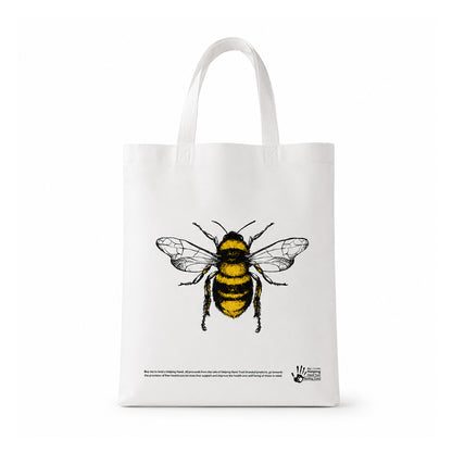 Wukusy bee print multipurpose carry hand bag with top handles and spacious interior, perfect for daily use and travel.