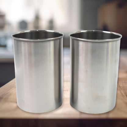 Set of two Wukusy stainless steel airtight containers with transparent lids, 1000 ml capacity for kitchen storage.