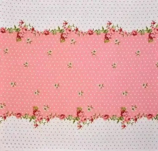 Ekom single cotton bedsheet with floral print and pillow cover, 240 thread count, ideal for summer use, fabric detail visible.