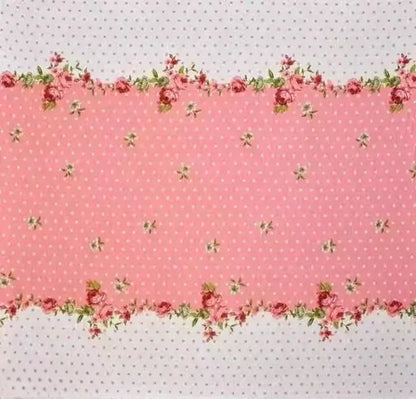 Ekom single cotton bedsheet with floral print and pillow cover, 240 thread count, ideal for summer use, fabric detail visible.