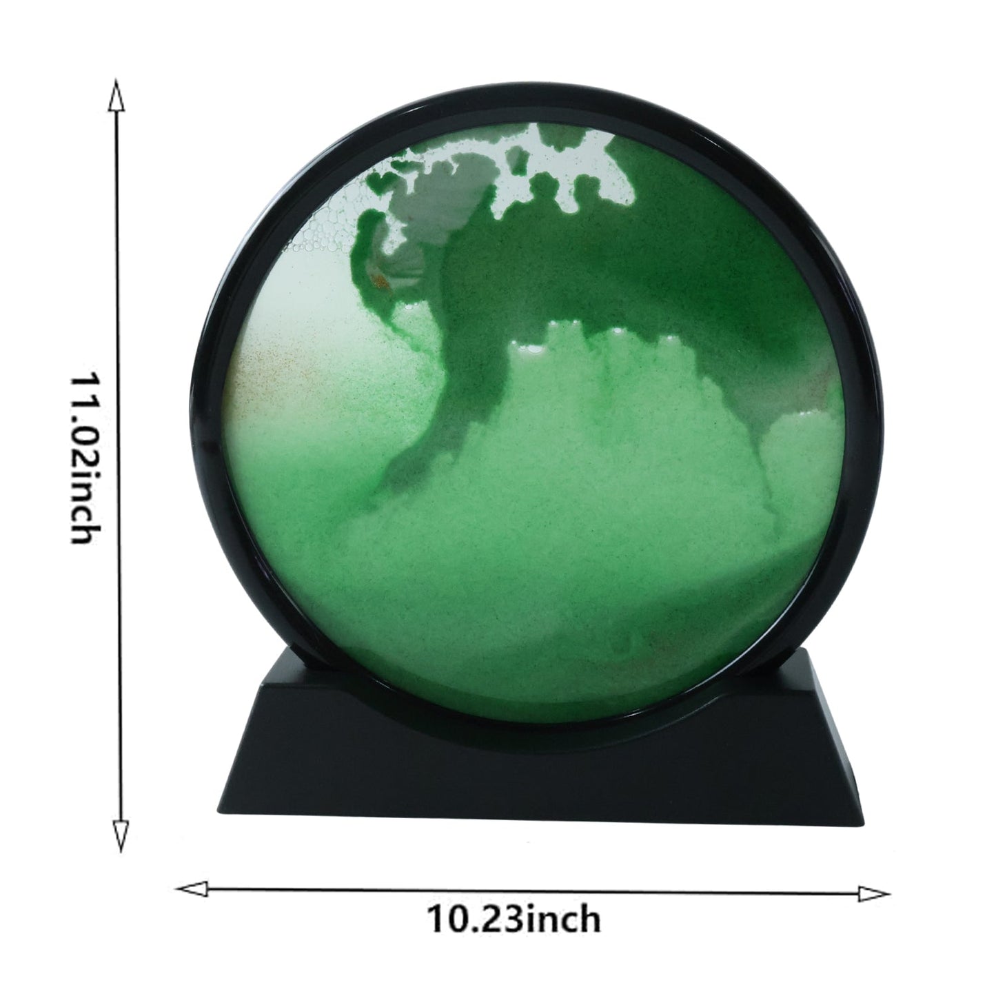 3d Moving Sand Art Round Frame With Stand For Home And Office Table Decor (1 Pc)