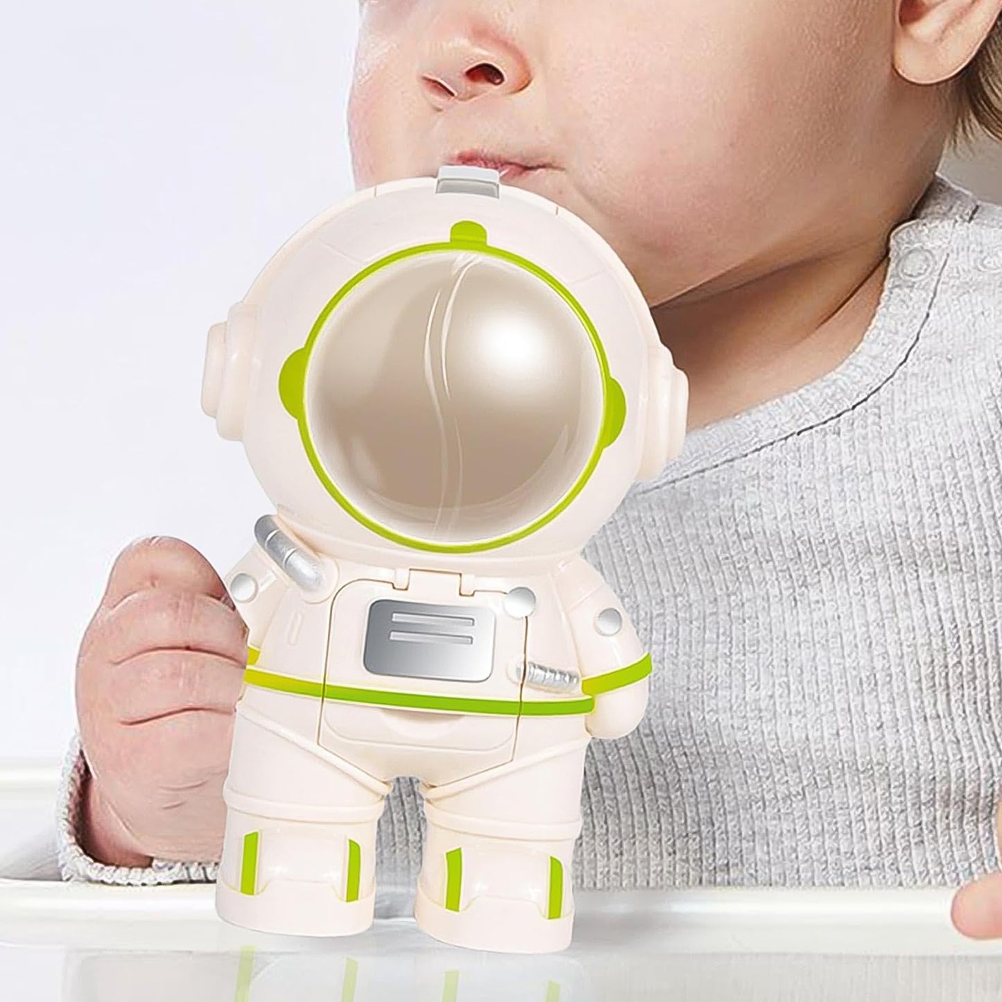 Wukusy astronaut shape water dispenser water cup for kitchen use, featuring a playful astronaut design and easy-to-hold shape.