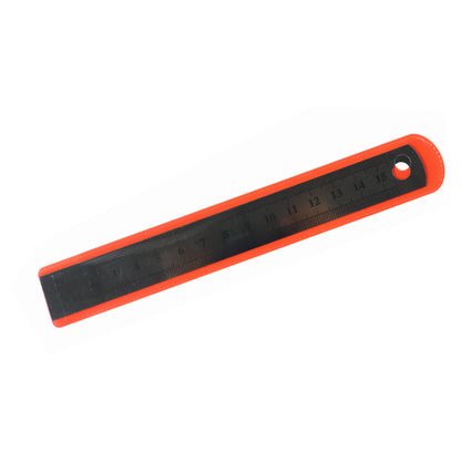 Wukusy 15cm precision measuring ruler scale, clear plastic with black measurement markings on a white background