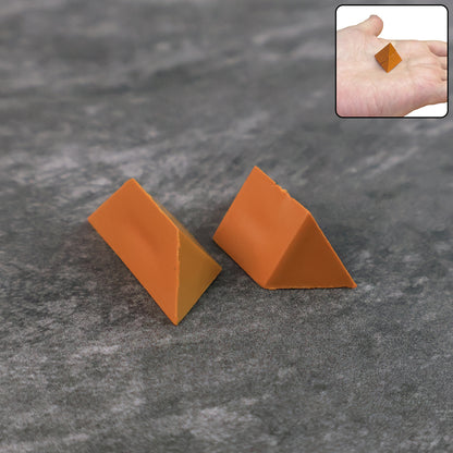 Wukusy 3D Pyramid Puzzle Toy set featuring colorful geometric plastic pyramid pieces for building and stacking fun.