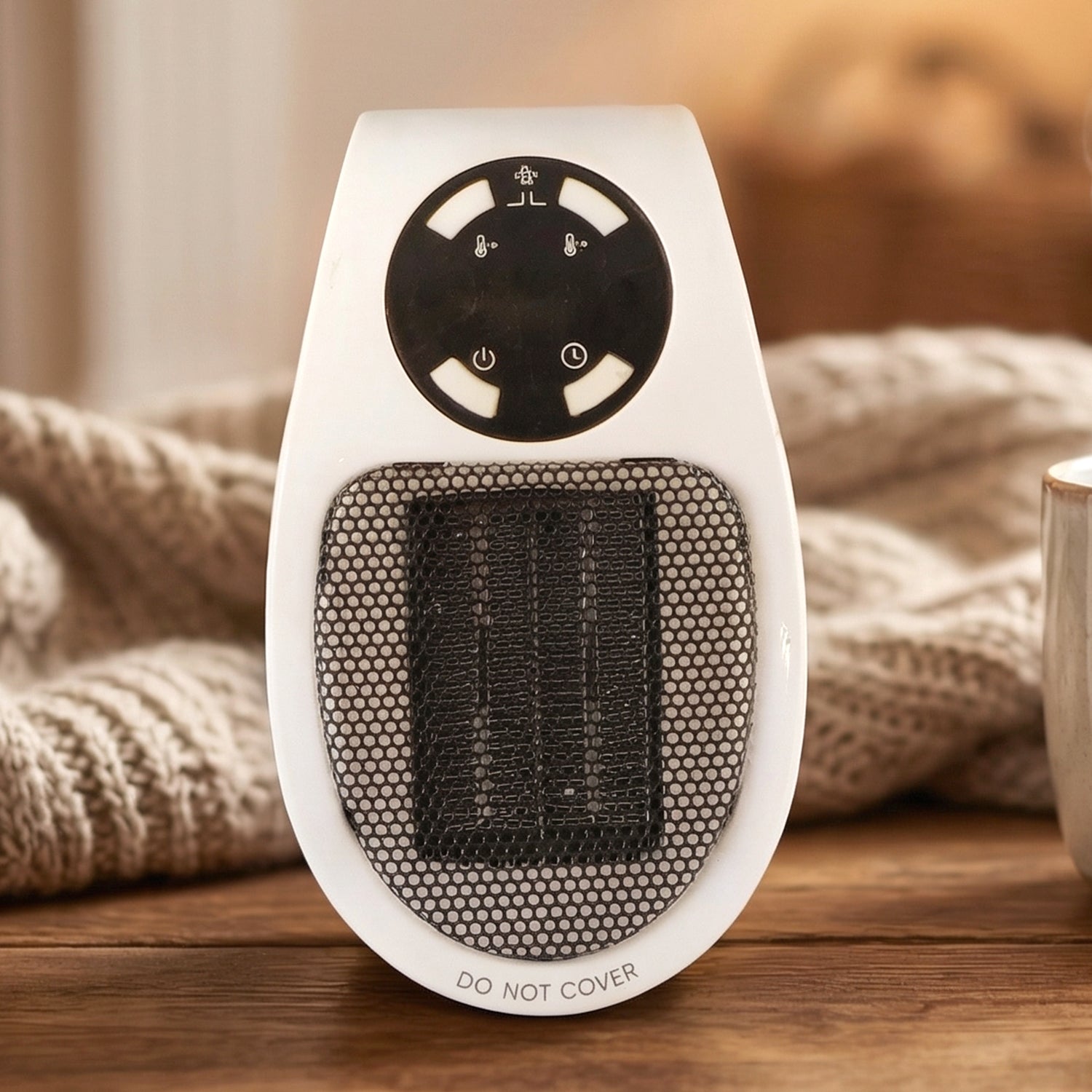 Wukusy portable electric plug-in room heater with digital controls and compact design for efficient heating.