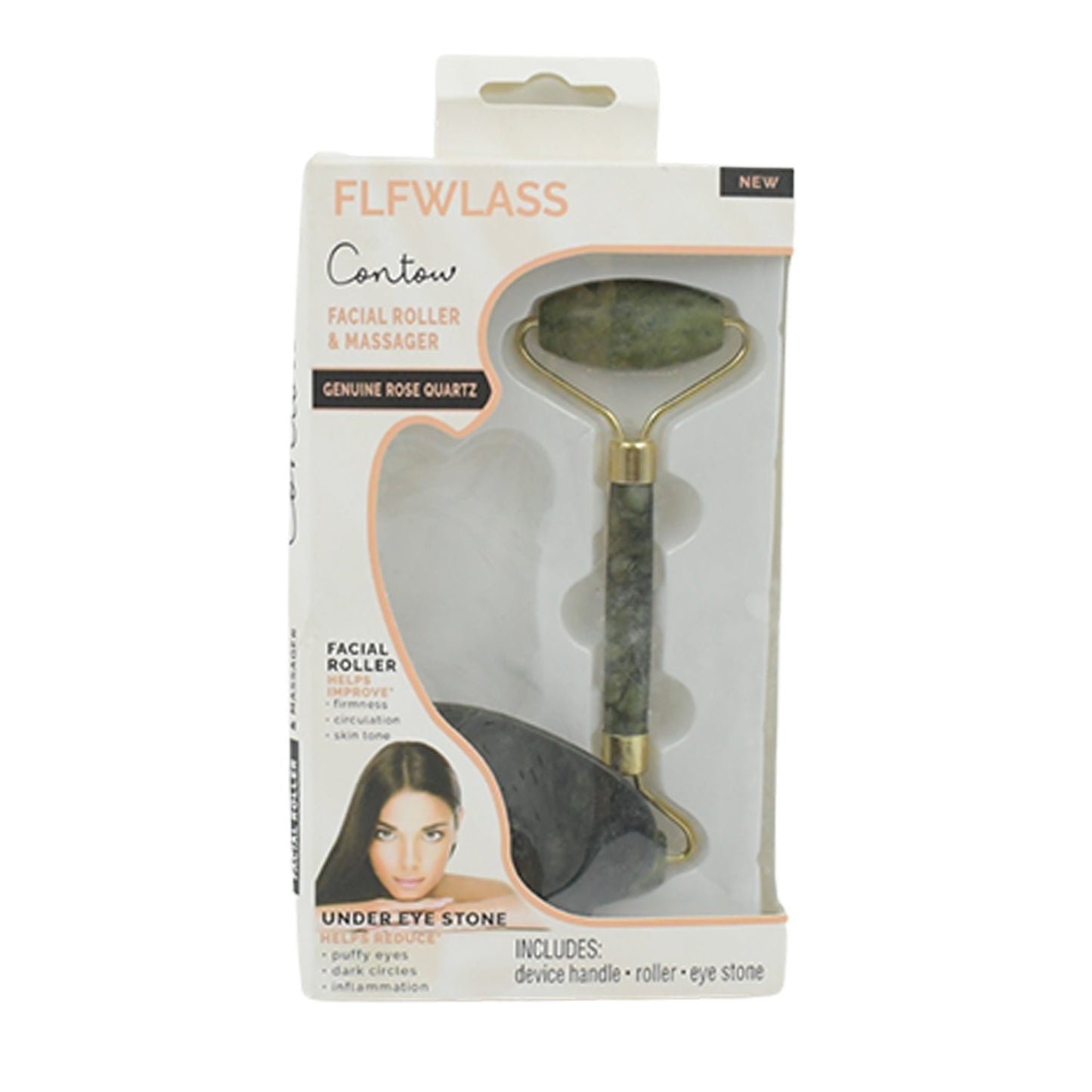 Wukusy jade roller and Gua Sha stone set for face massage, promoting glowing skin and natural anti-aging skincare.