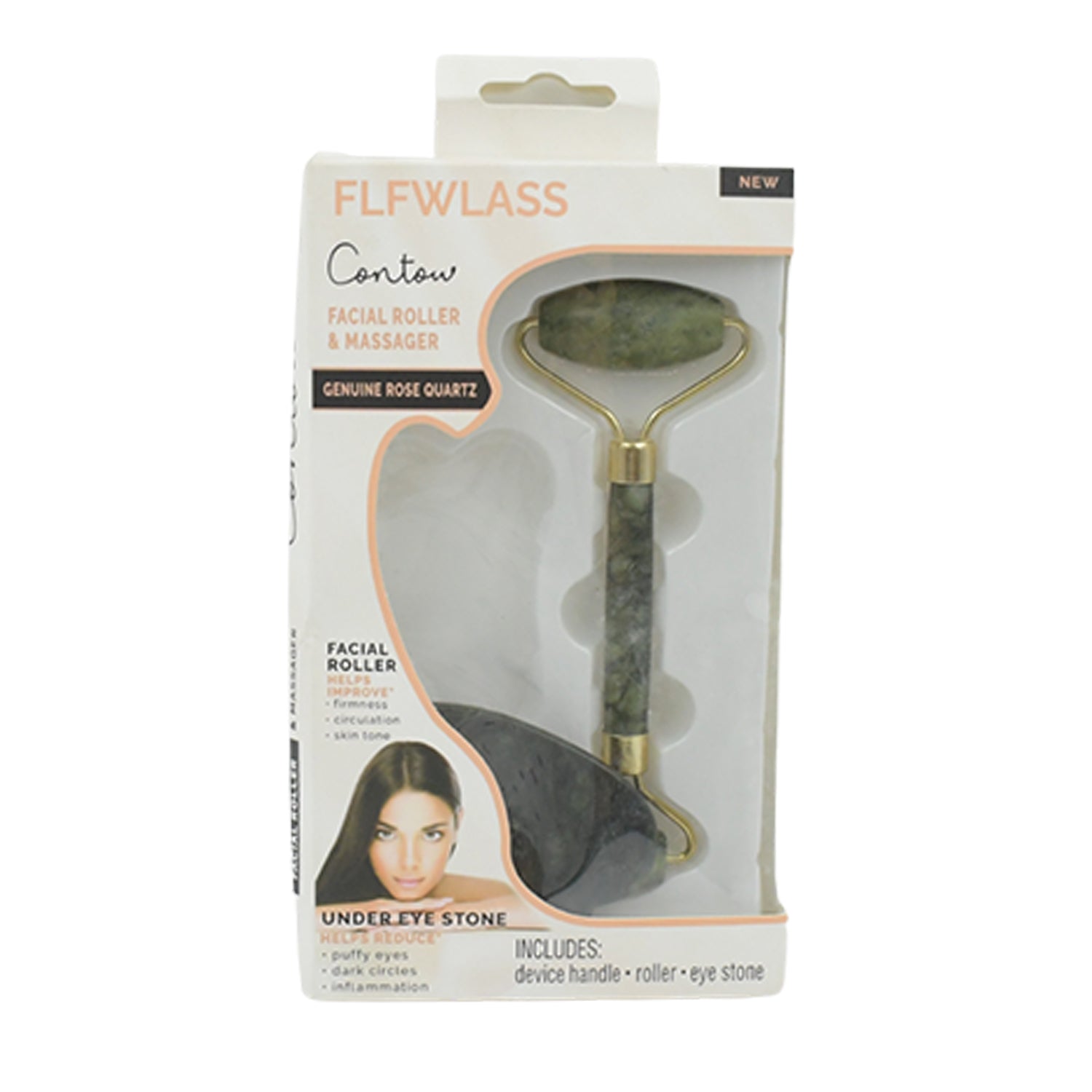 Wukusy jade roller and Gua Sha stone set for face massage, promoting glowing skin and natural anti-aging skincare.