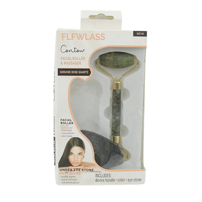 Wukusy jade roller and Gua Sha stone set for face massage, promoting glowing skin and natural anti-aging skincare.