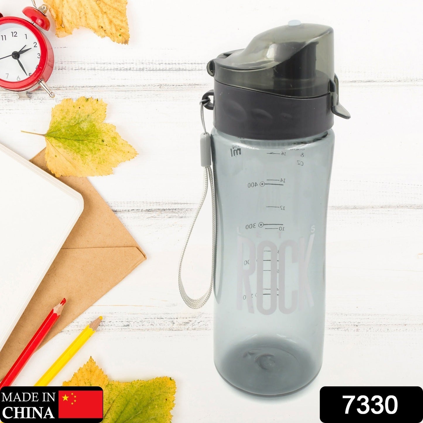 Wukusy 7330 plastic water bottle with carry case, leak-proof BPA-free sport bottle for travel, gym, and daily hydration.