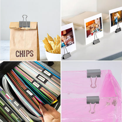 Wukusy heavy-duty foldback binder clip, 1 piece, used for organizing papers and home improvement projects.