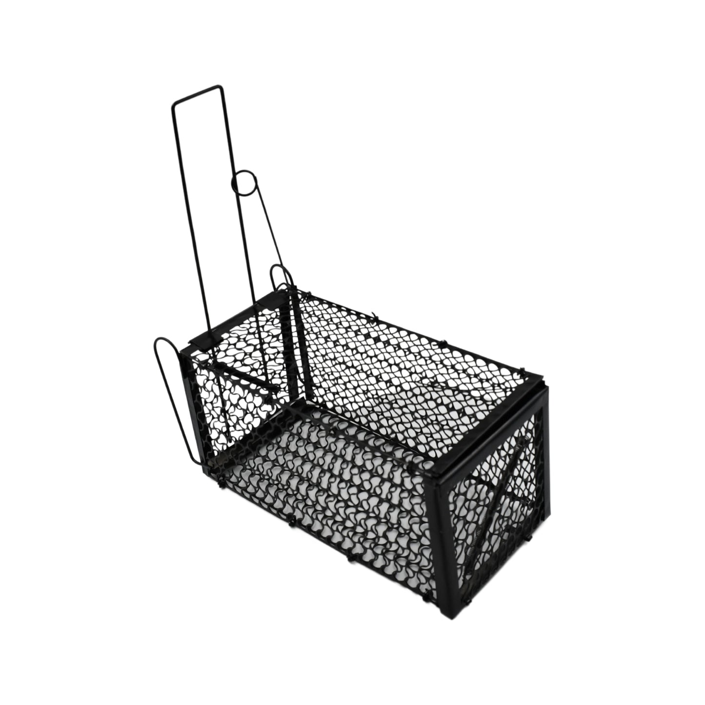 Wukusy 0365 foldable squirrel trap with live cage for mice, hamsters, and voles, designed for easy catch and release of small animals.