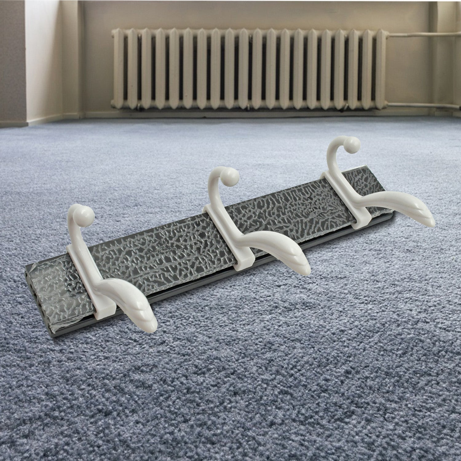 Wukusy 6-hook wall-mounted coat hanger rail for hanging clothes, jackets, hats, and accessories on a home improvement door or wall.
