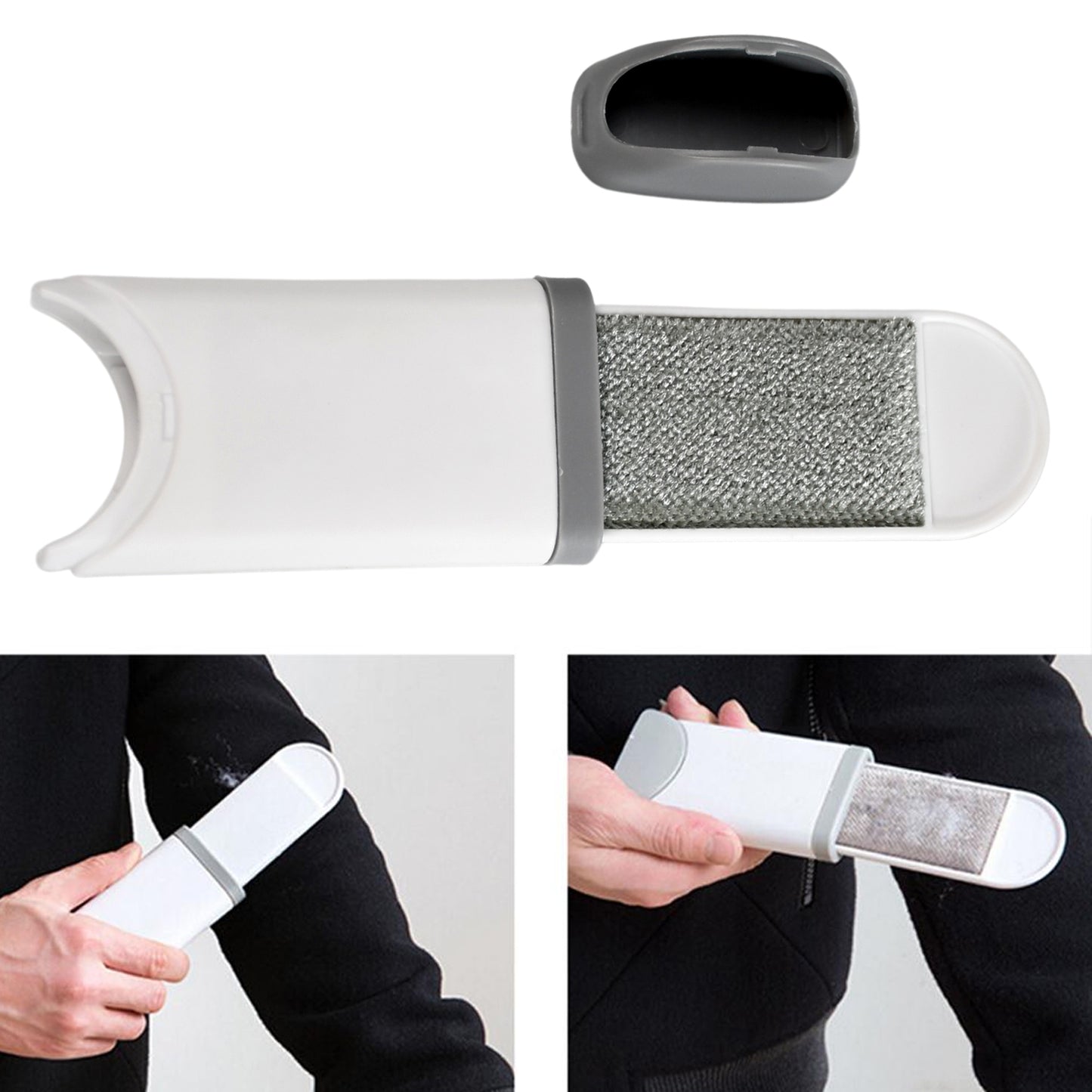 Wukusy Magic Lint Remover and Hair Brush, reusable double-sided electrostatic lint roller for pet fur, dust, and static removal.