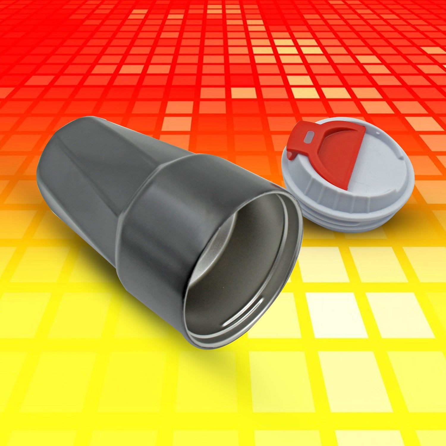 Wukusy stainless steel vacuum insulated travel mug with lid, reusable thermal coffee cup for home, office, or outdoor use.