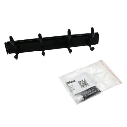 Wukusy 7570 cloth hanger wall door hooks rail with six hooks for hanging clothes, jackets, hats, mounted with eco-friendly adhesive.