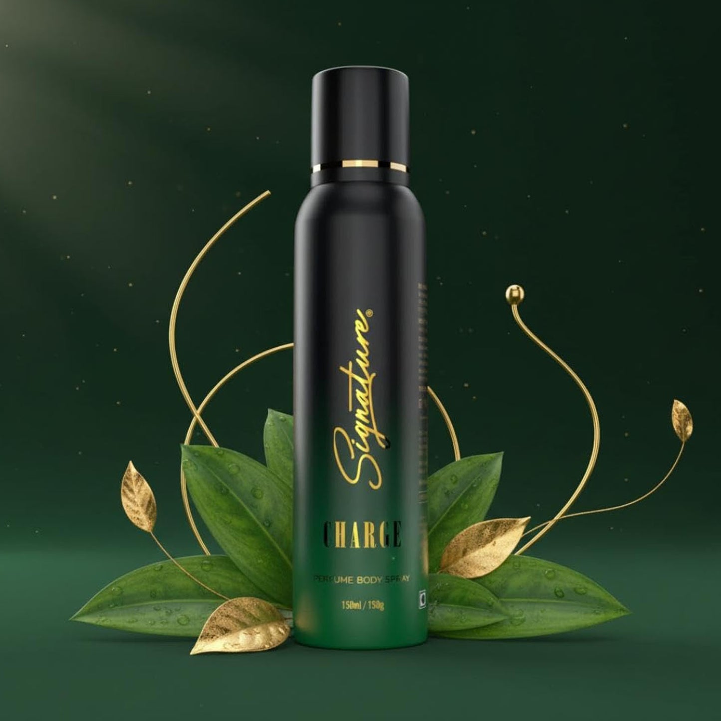 Wukusy Signature Premium Charge Fragrance Body Spray 150ml bottle with sleek design and clear label showing fragrance details
