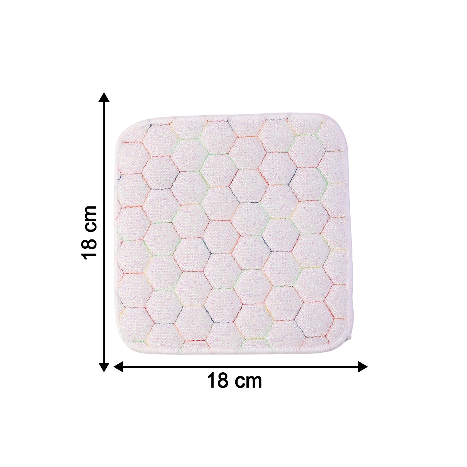 Heavy-duty Wukusy dish scrub pad for pots and utensils, 18x18cm kitchen scrubber for effective cleaning.