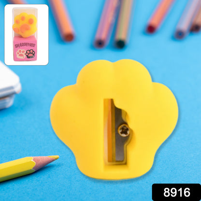 Wukusy 2-in-1 pencil sharpener with eraser for kids, colorful office accessory, compact and easy to use.