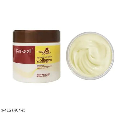 Pack of 2 Collagen Expert Absolut Repair Masks for dry hair with gold quinoa and wheat protein for deep conditioning and strength.