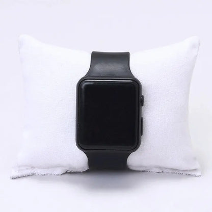Black kids' analog watch by 9290 with a free size strap, designed for children and easy to read.