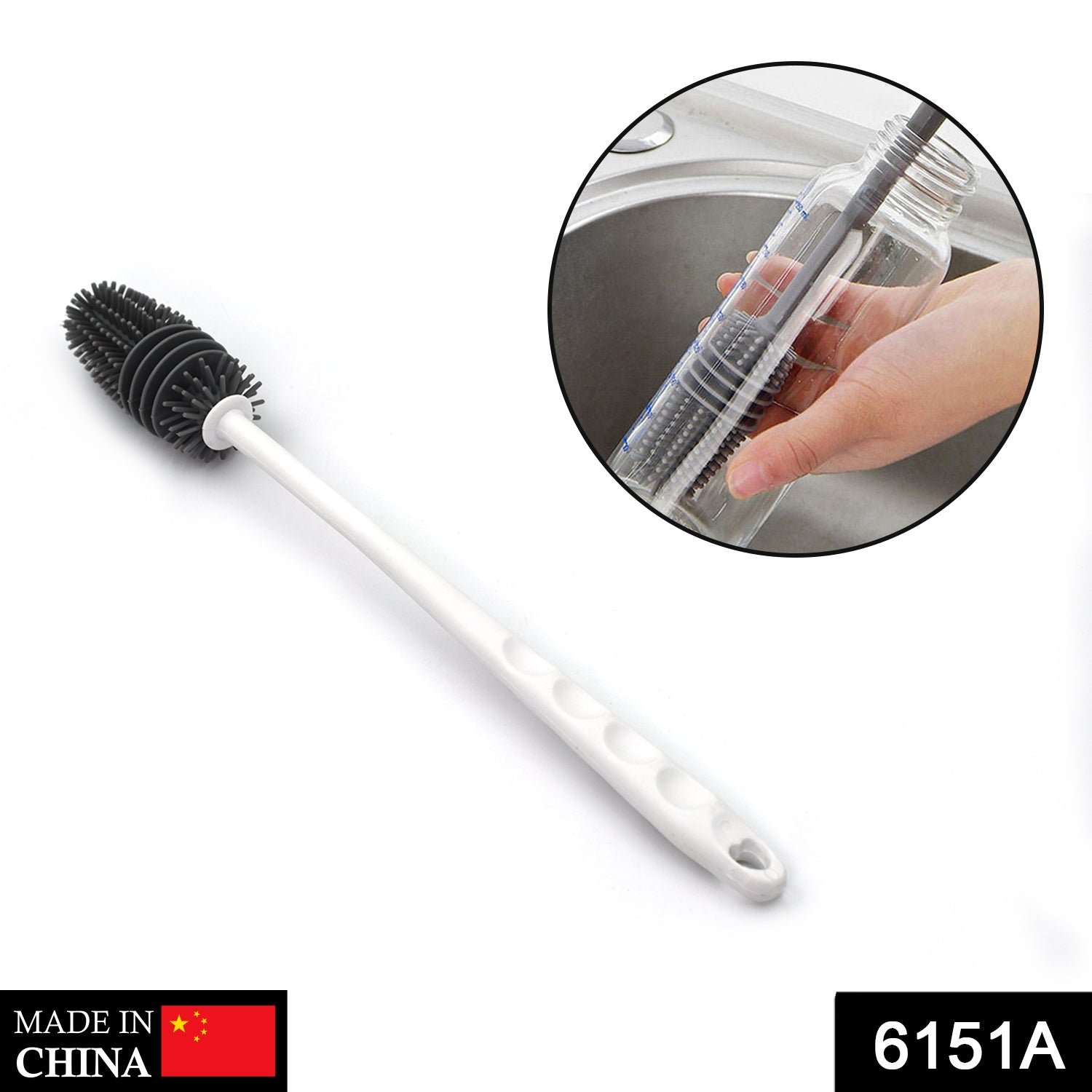 Wukusy 6151a bottle cleaning brush for household food and cooking bottle cleansing, durable and effective for kitchen cleaning tasks.
