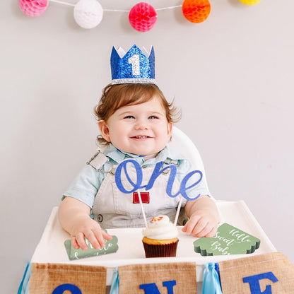 Wukusy Hello Sweet Baby party paper napkins with cute baby-themed design, 24-pack, 31x31 cm, perfect for baby showers and celebrations.