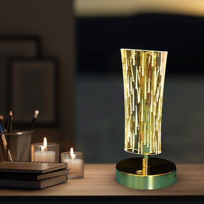 Elegant Wukusy luxury crystal table lamp with a modern home decor design, featuring a shimmering crystal base and soft lighting.