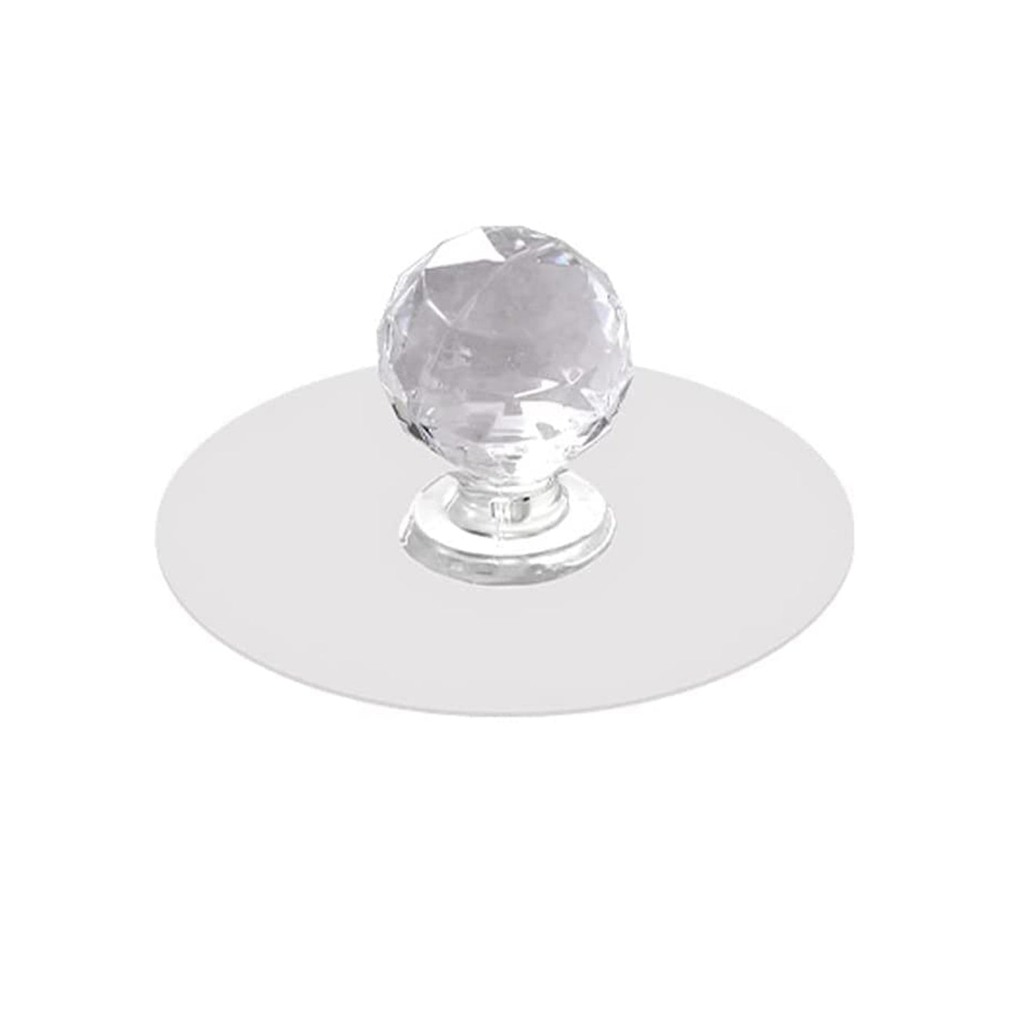 Wukusy clear diamond-shaped cabinet drawer knob with hook, for wardrobe, kitchen, bathroom, dresser furniture, 1 piece