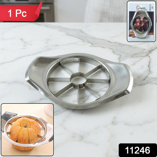 Wukusy heavy duty stainless steel apple cutter and slicer with ergonomic handle for easy, even apple slices.