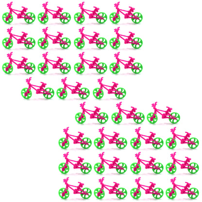 Wukusy 30-piece small bicycle toy set for kids, colorful plastic toys designed for children's play and entertainment.