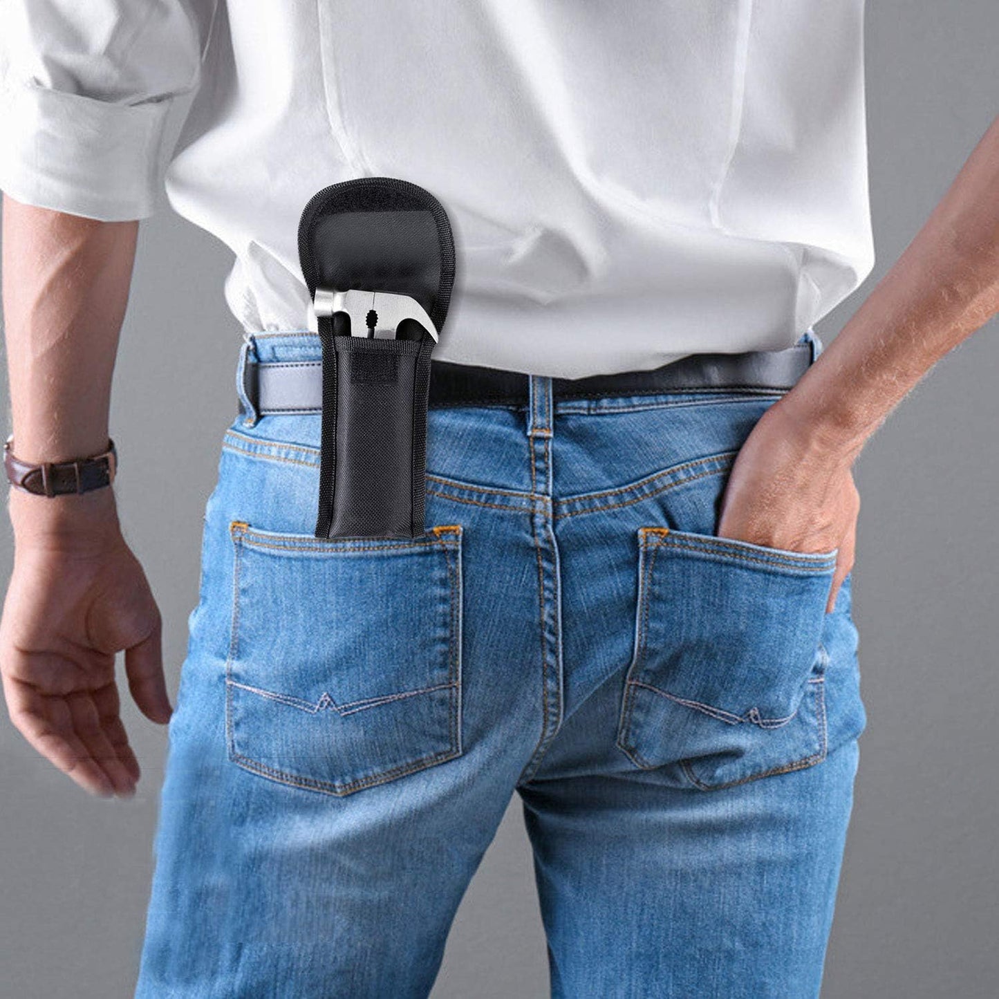 Wukusy all-in-one multitool hammer with screwdriver and bottle opener, ideal for Fathers Day, camping, and outdoor gifts for men.