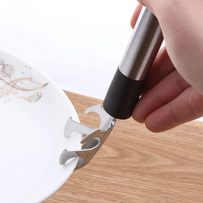 Wukusy stainless steel multi-functional hot pot gripper clamp for lifting and handling pots in home and kitchen use.