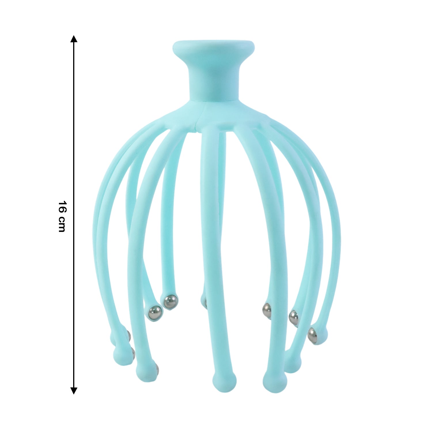 Wukusy manual scalp massager for stress relief, showing a handheld device with soft massage nodes for relaxing scalp therapy