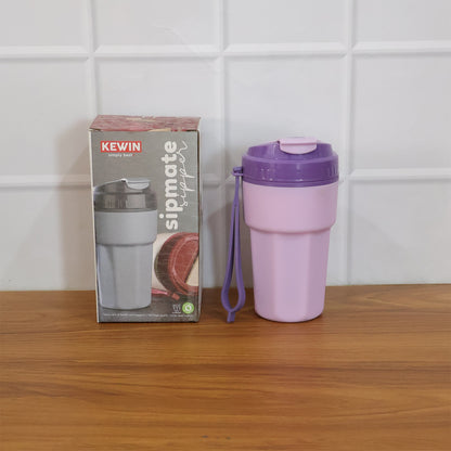 Wukusy Plastic Sipmate Style Sipper Bottle 500ml, black, with a leak-proof lid and ergonomic design for daily hydration.