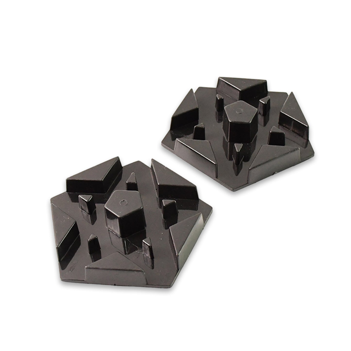 Two multi-angle plastic mobile phone stand holders in mixed colors by Wukusy, designed to support phones at various angles.