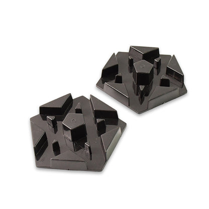 Two multi-angle plastic mobile phone stand holders in mixed colors by Wukusy, designed to support phones at various angles.