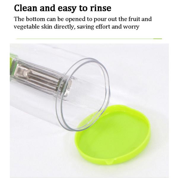 Wukusy 2404 Smart Multifunctional Vegetable and Fruit Peeler, kitchen tool, with stainless steel blade and ergonomic handle.