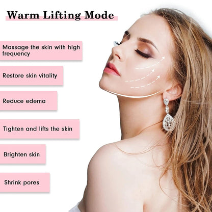 Wukusy portable facial massager device with ergonomic design, used for skincare and facial relaxation.