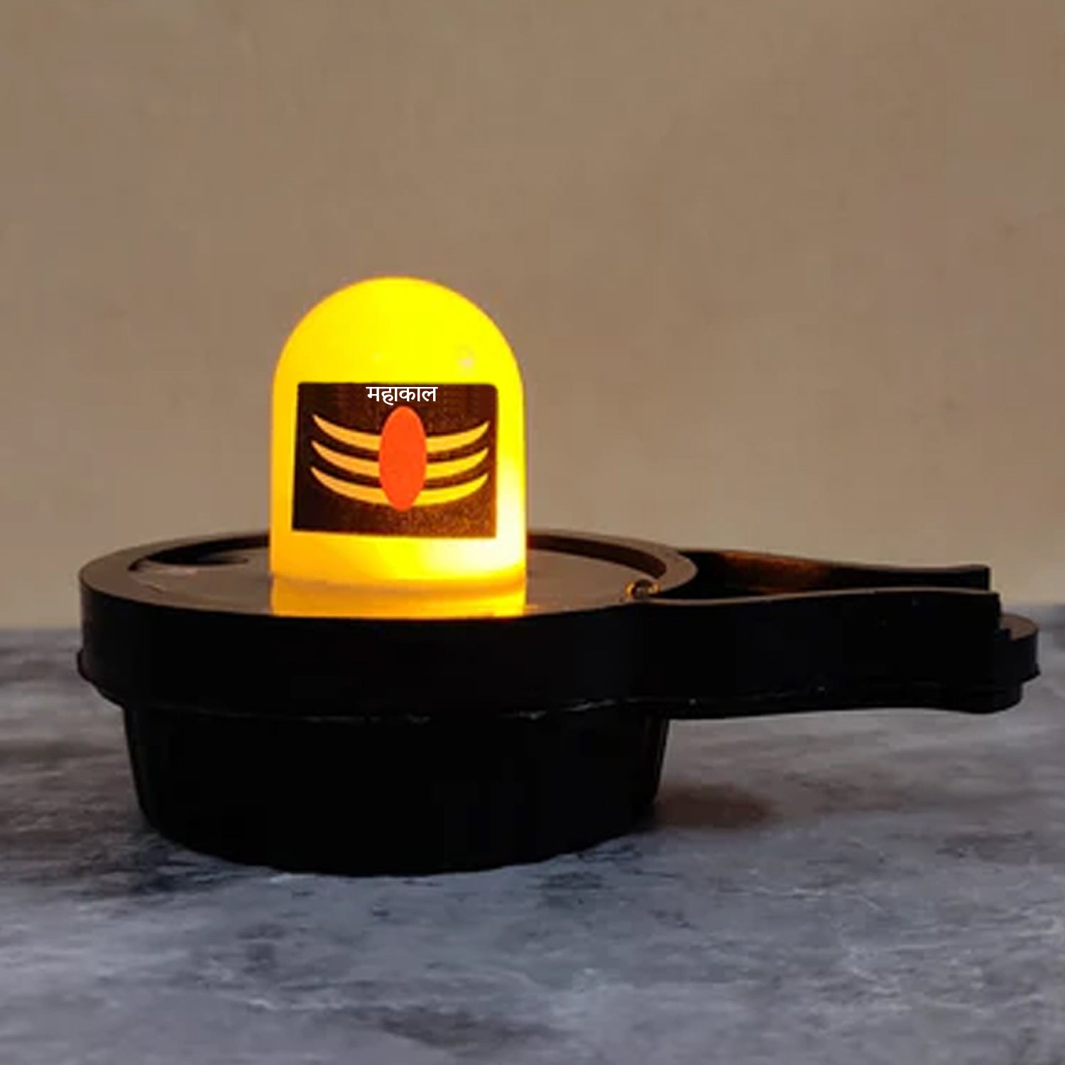 Wukusy water sensor LED Shivling idol for daily pooja and festival decoration, featuring illuminated design and traditional style.