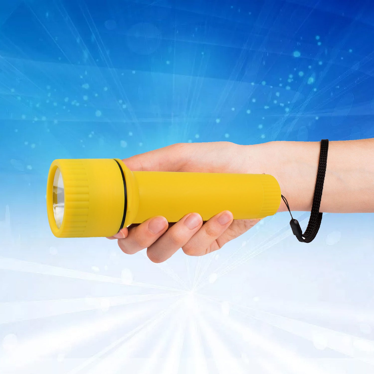 Wukusy Bigled flashlight torch light with battery compartment, handheld home improvement tool, battery not included