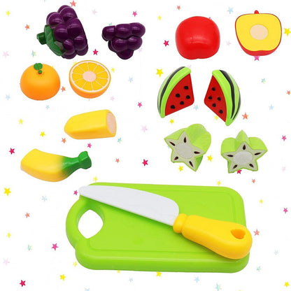 Wukusy plastic fruits and veggies toy set featuring realistic sliceable fruits in the exclusive collection, perfect for children's play.