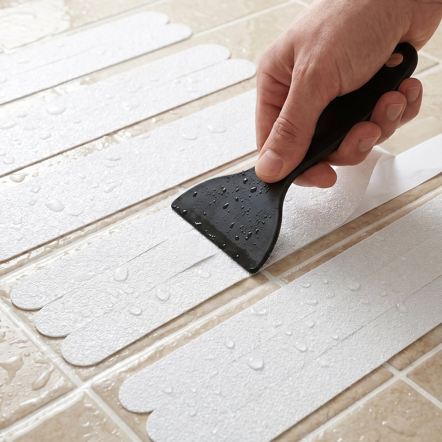 Wukusy anti-slip bath strips with invisible grip for safe, secure bathing on smooth or slippery surfaces.