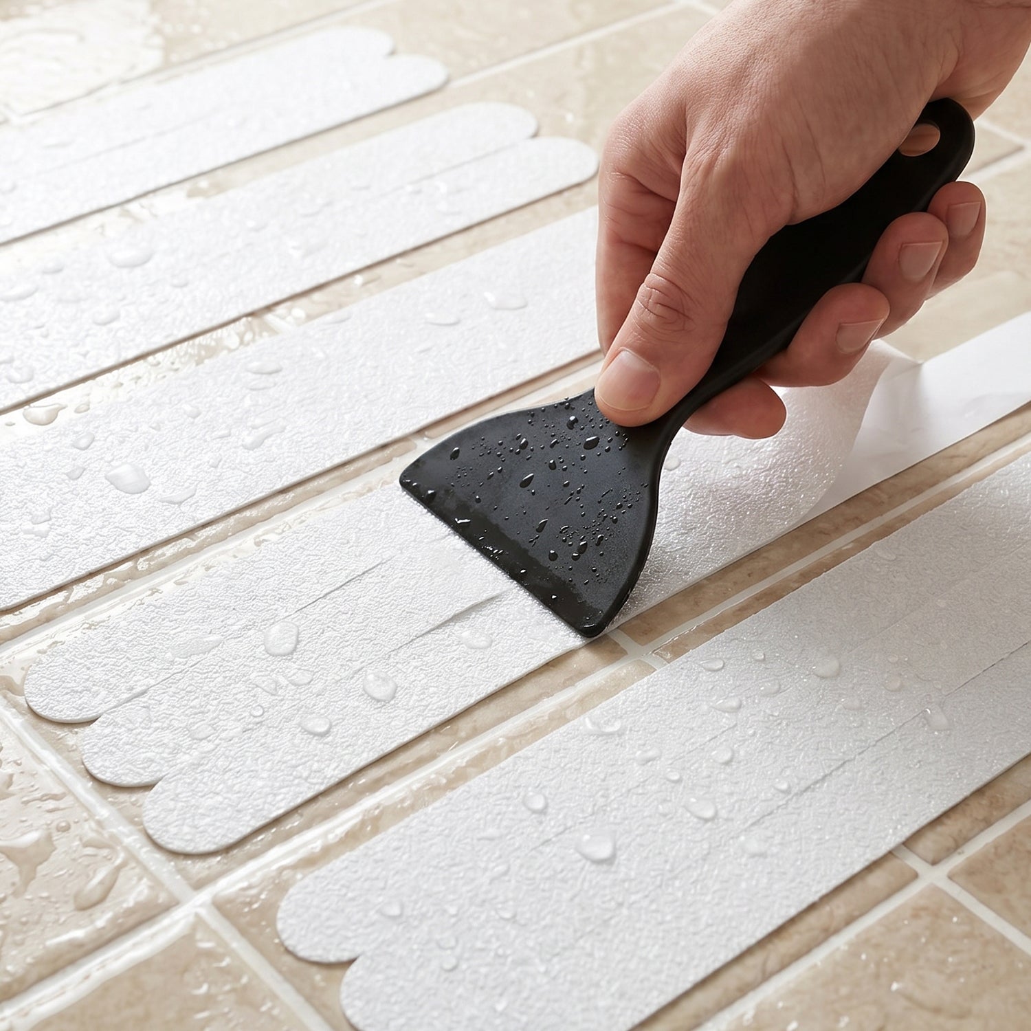 Wukusy anti-slip bath strips with invisible grip for safe, secure bathing on smooth or slippery surfaces.