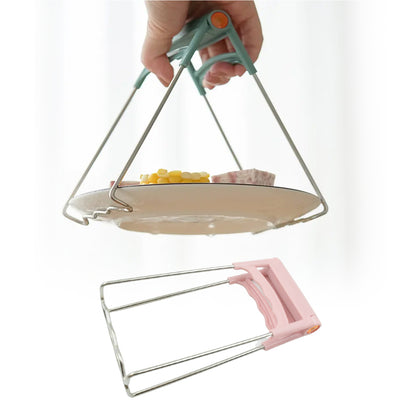 Wukusy 5906 kitchen tongs with bowls clip, wear-resistant stainless steel, ideal for lifting bowls and plates in restaurant kitchens