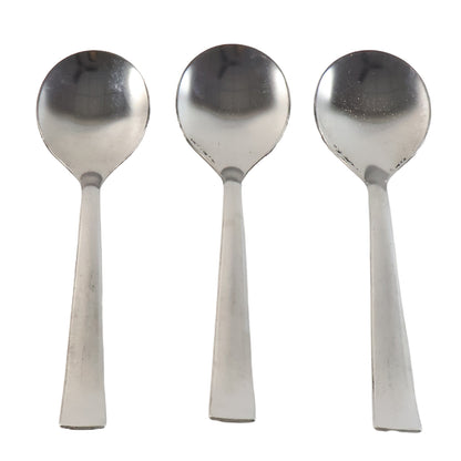 Set of three Wukusy Everyday Dining Spoons for home use, featuring polished stainless steel handles and versatile design.